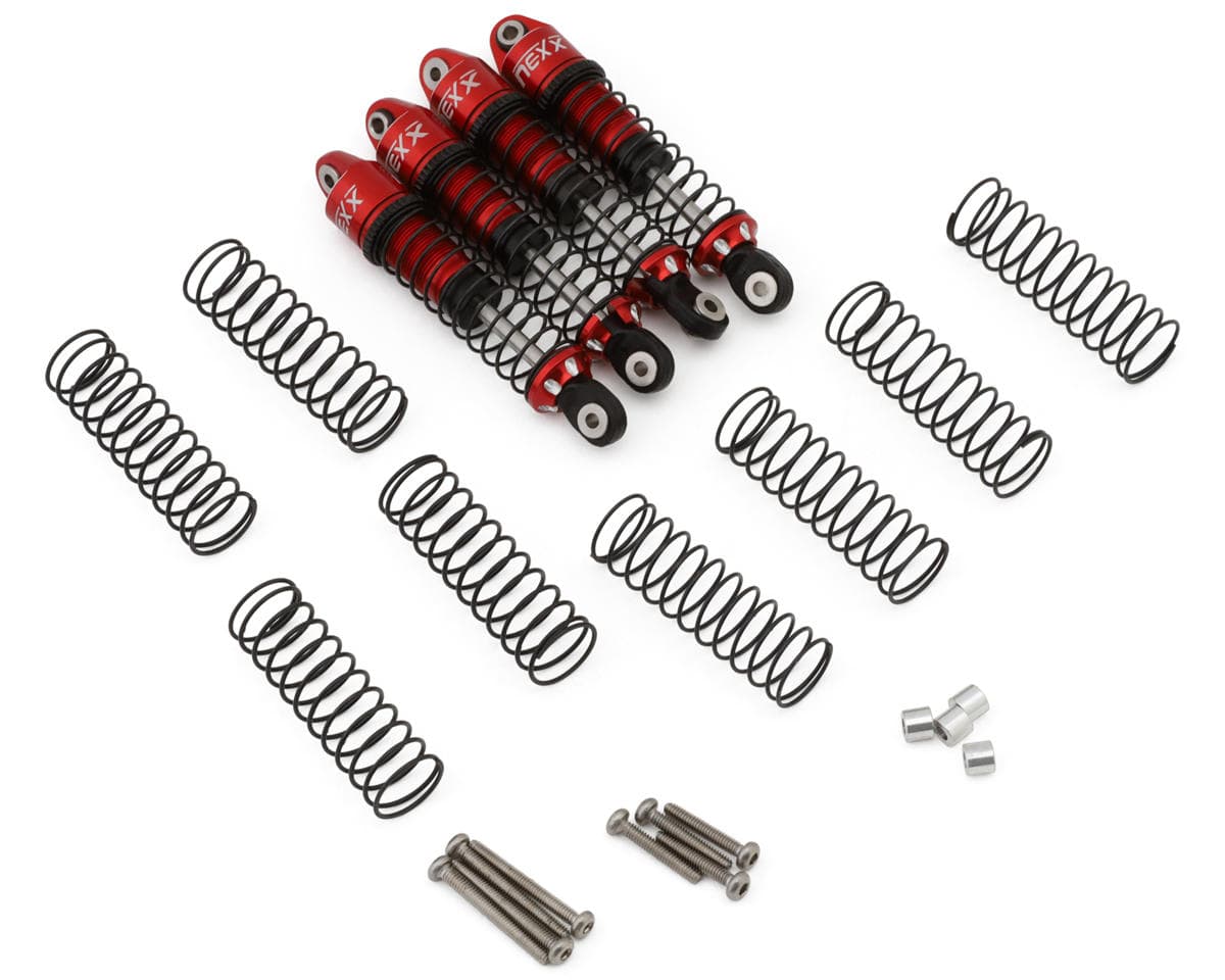 NEXX Racing Redcat MT-18 53mm Aluminum Oil-Filled Shocks (Red) (4)