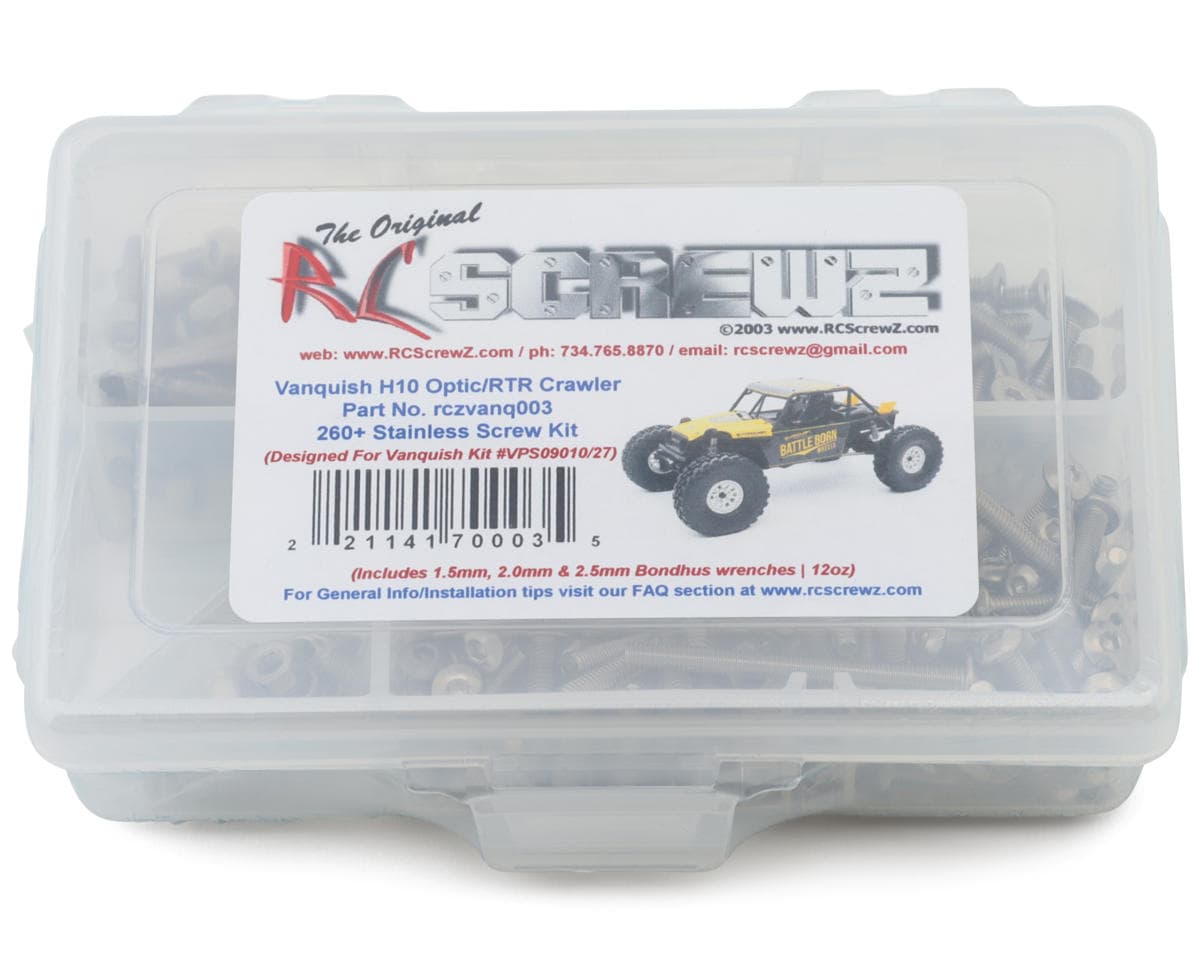 RC Screwz Vanquish H10 Optic Crawler Stainless Steel Screw Kit