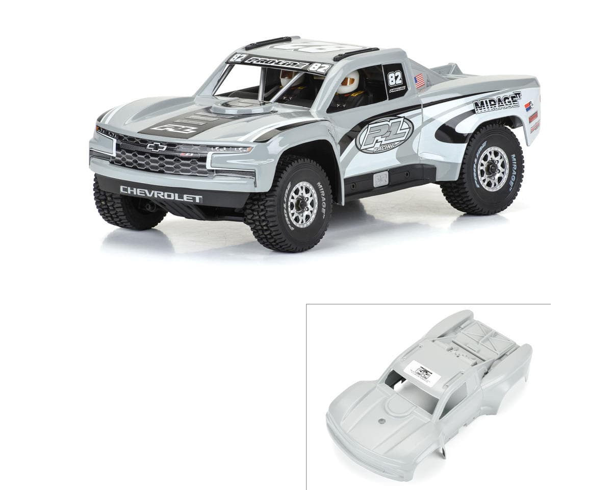 Pro-Line Mojave™ Grom 1/16 2019 Chevy Trophy Truck Tough-Color Pre-Cut Body (Stone Gray)