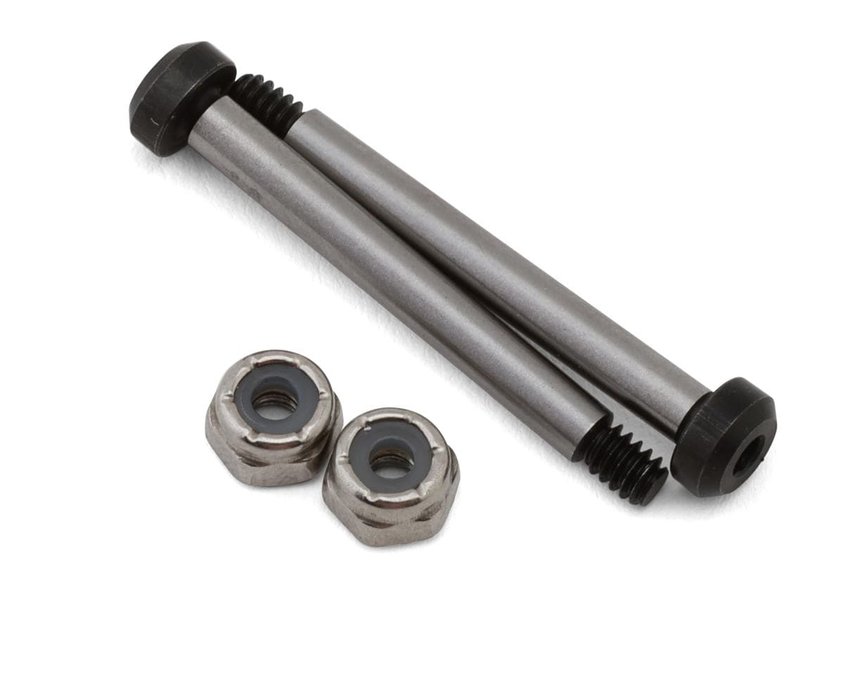 Koswork Team Associated RC10 Hardened Front Outer Hinge Pin (2) (32.7mm) w/Locknuts