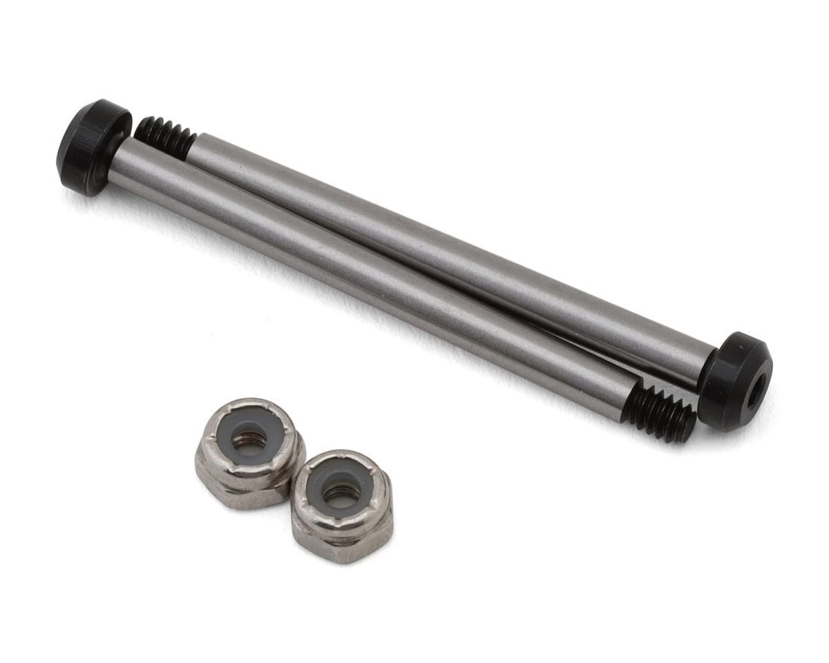 Koswork RC10 43mm Hardened Steel Front Inner Hinge Pin (2) w/locknuts