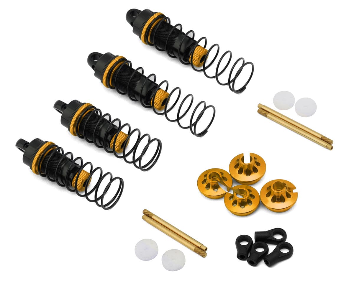 Koswork 12mm Aluminum Big Bore Vintage 1/10 Buggy Shocks Set (Gold/Black) (Kyosho/Tamiya/Yokomo)