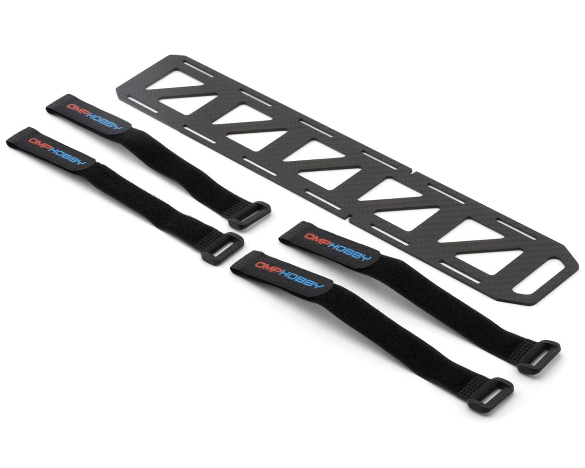 OMPHobby Carbon Fiber Battery Tray w/Battery Straps