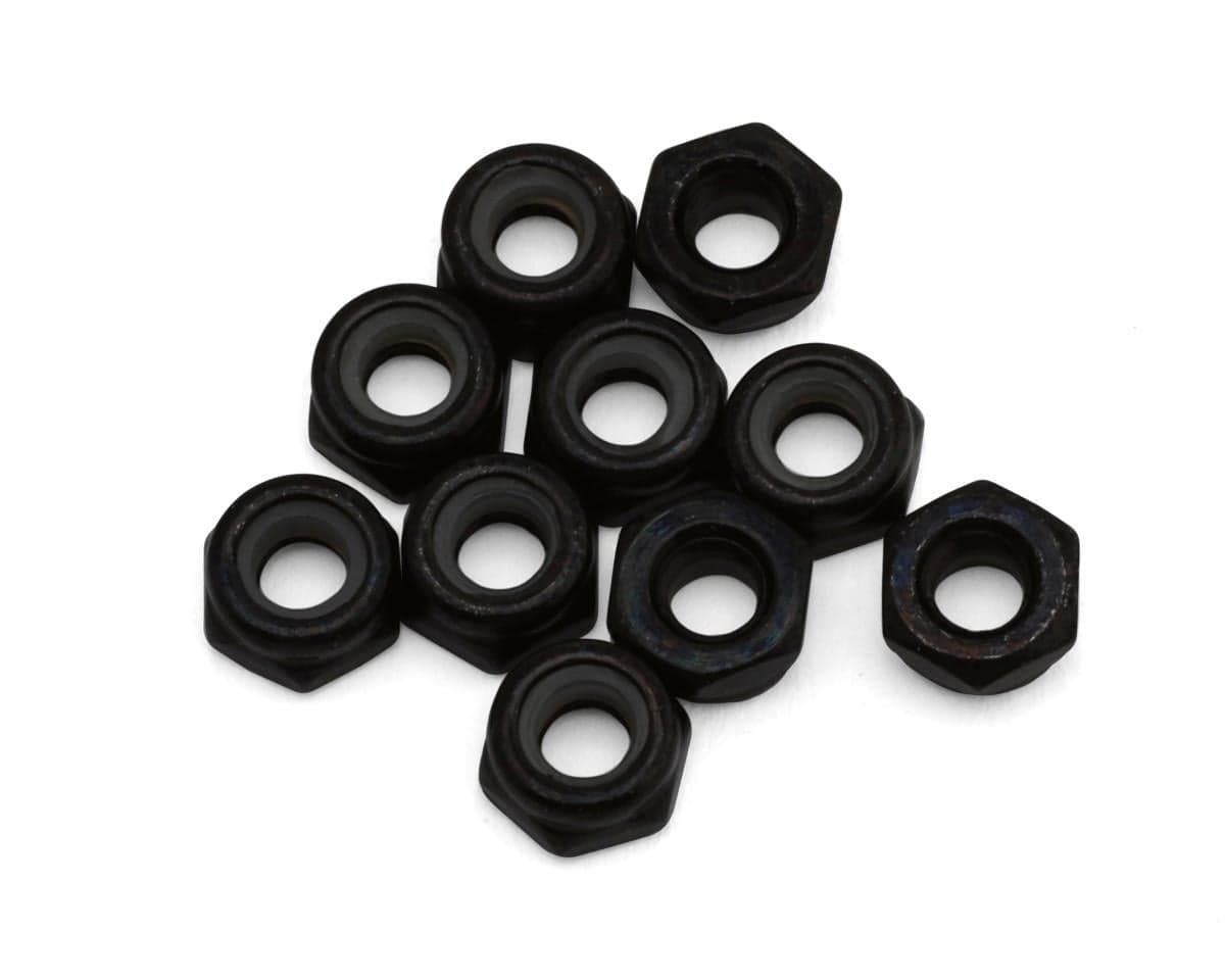 Yokomo 3x3mm Steel Nylon Locknut Set (Black) (10)