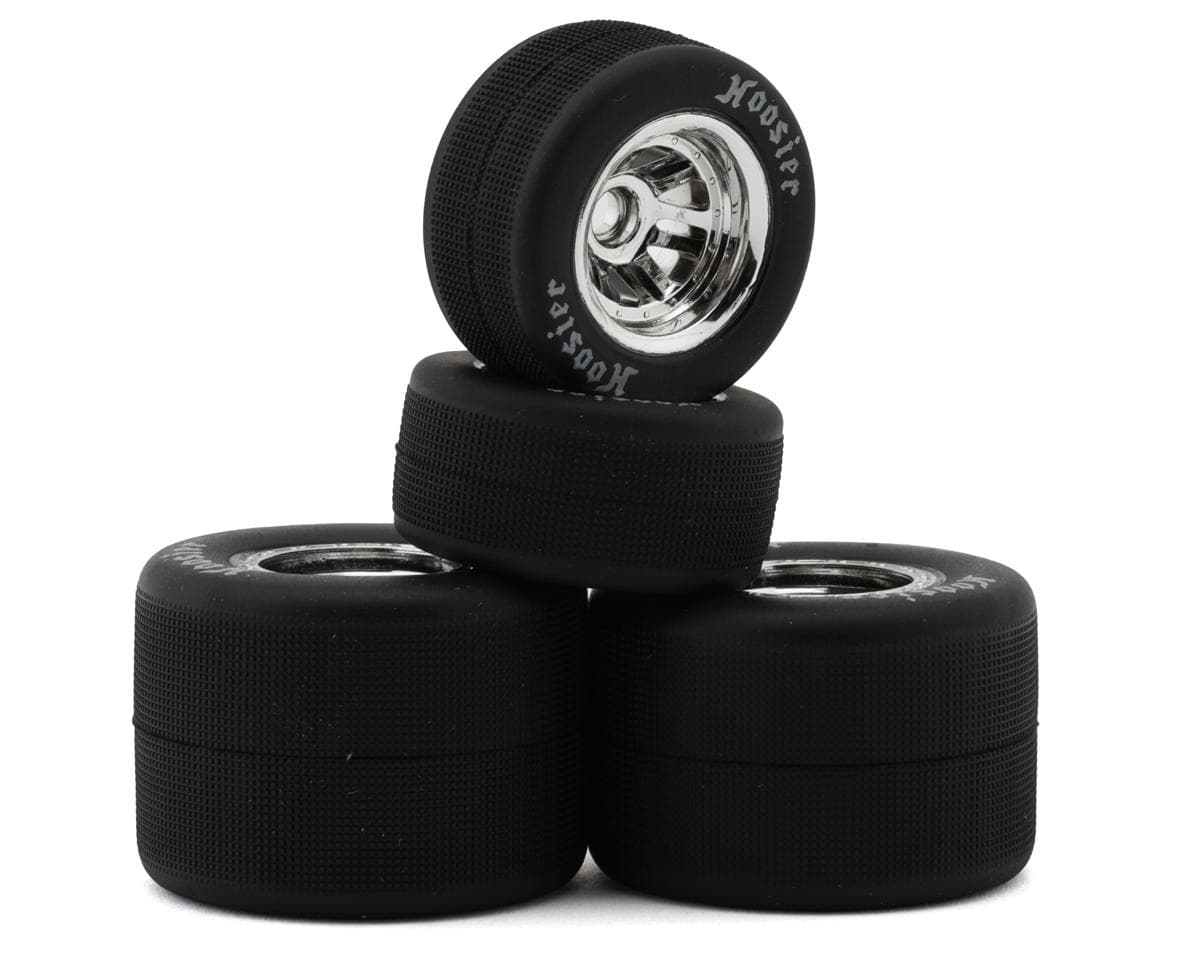 1RC Racing 1/18 Asphalt Sprint Car Tires (Chrome) (4) (Front & Rear) (Standard)
