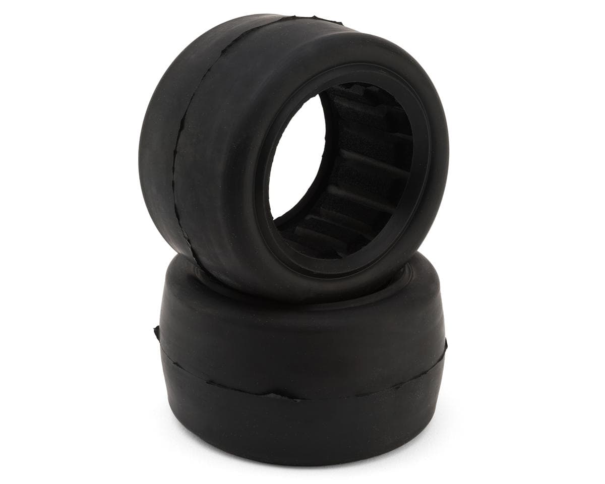 Raw Speed RC Slick Low Pro 2.2" 1/10 Rear Oval Tires (2) (Medium/Soft) w/Foam Inserts