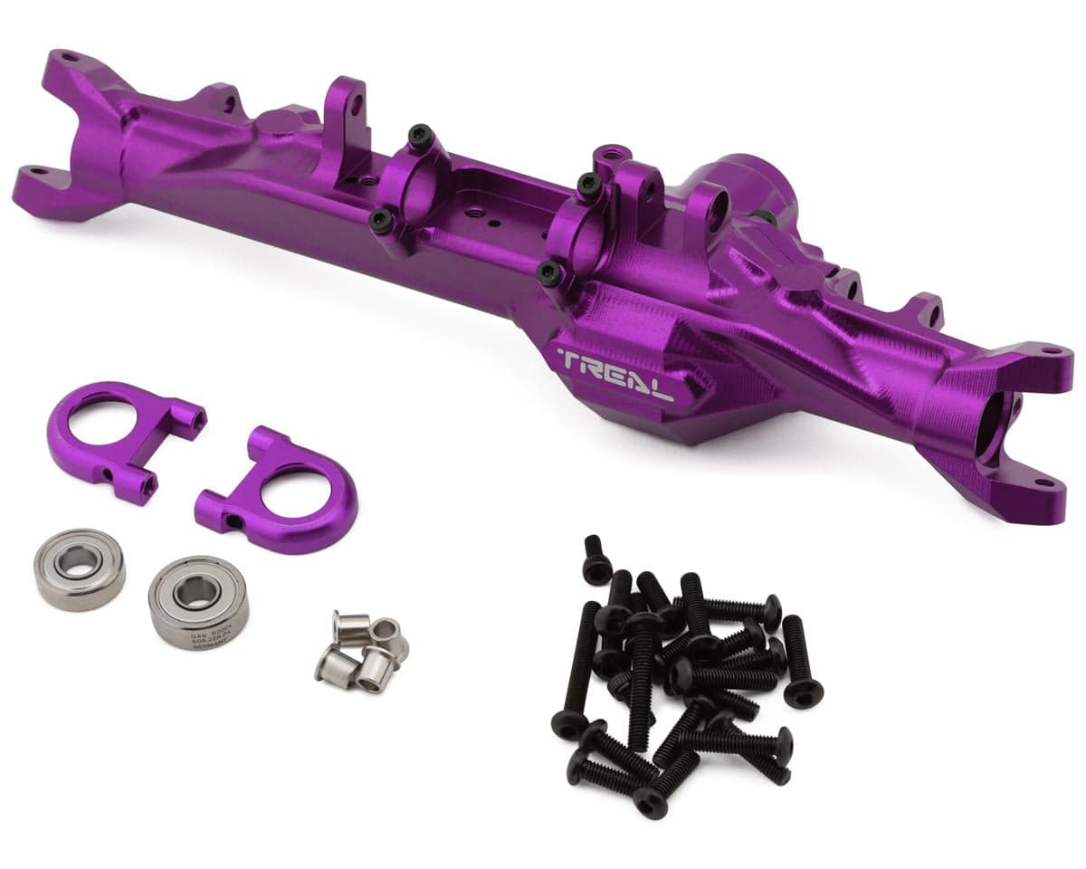 Treal Hobby Vanquish H10 Optic 7075 CNC-Machined Aluminum Front Axle Housing (Purple)