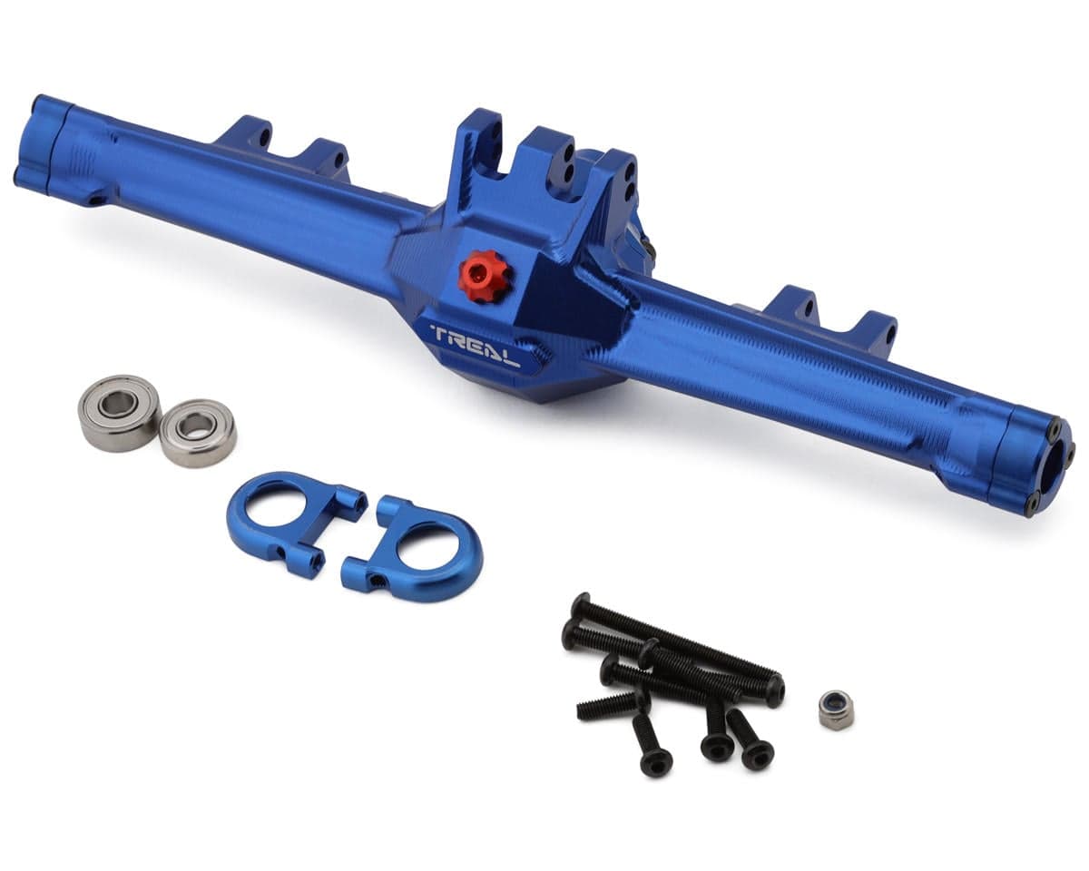 Treal Hobby Vanquish H10 Optic 7075 CNC-Machined Aluminum Rear Axle Housing (Blue)