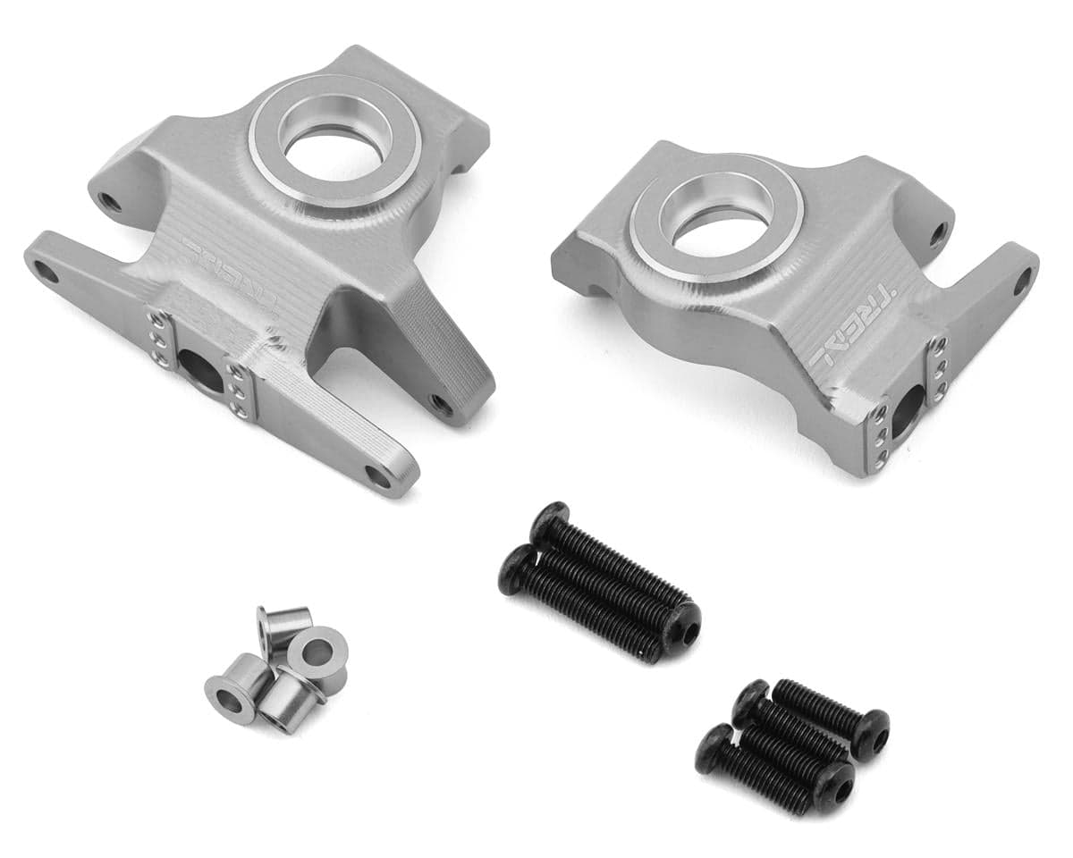 Treal Hobby Vanquish H10 Optic 7075 Aluminum Front Steering Knuckles (Silver) (2)