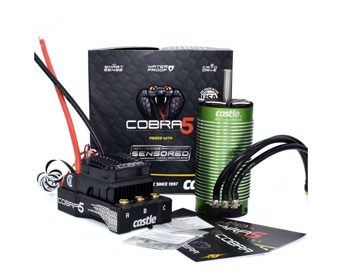 Castle Creations Cobra 5 8S 1/5 Sensored Brushless ESC/Motor Combo (1260Kv) w/1721 Motor