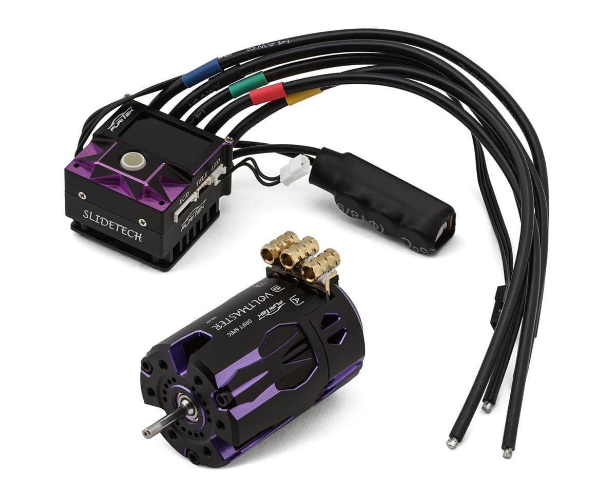 Furitek SlideVolt 1/10 Drift Sensored Brushless ESC & Motor Combo (Black/Purple)