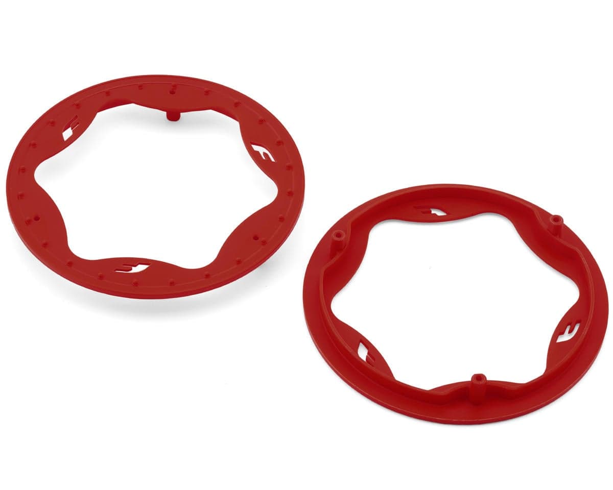 Traxxas Funco Pro Scale Sand Car 4.3" Rear Wheel Beadlock Rings (Red) (2)