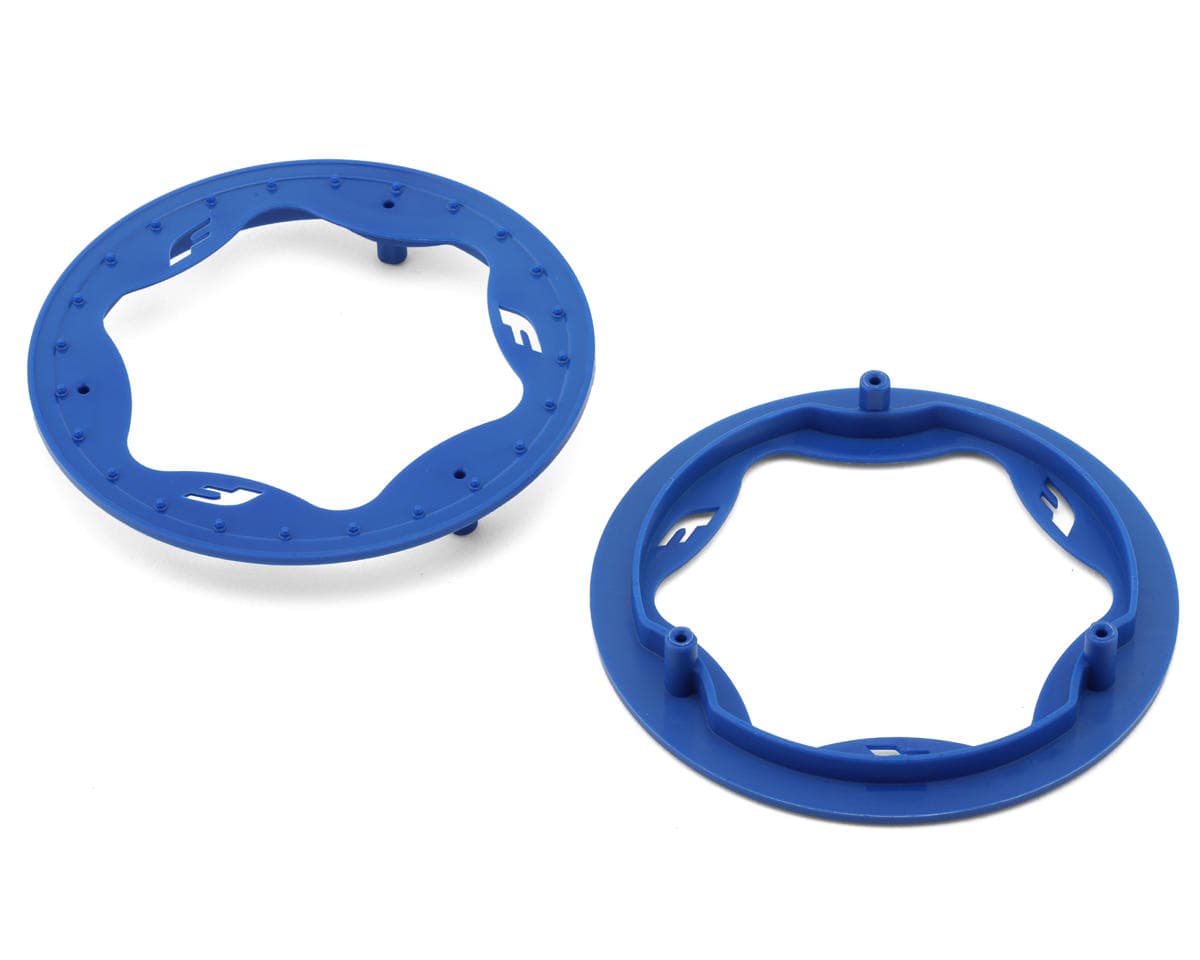 Traxxas Funco Pro Scale Sand Car 3.9" Rear Wheel Beadlock Rings (Blue) (2)