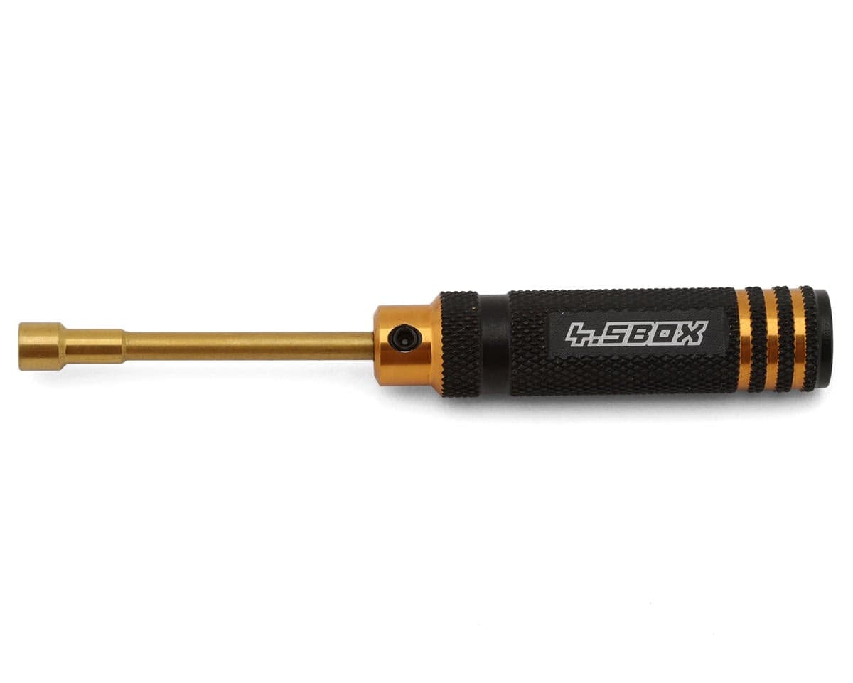 Yeah Racing Aluminum 4.5mm Lock Nut Driver Black Gold (Mini-z)