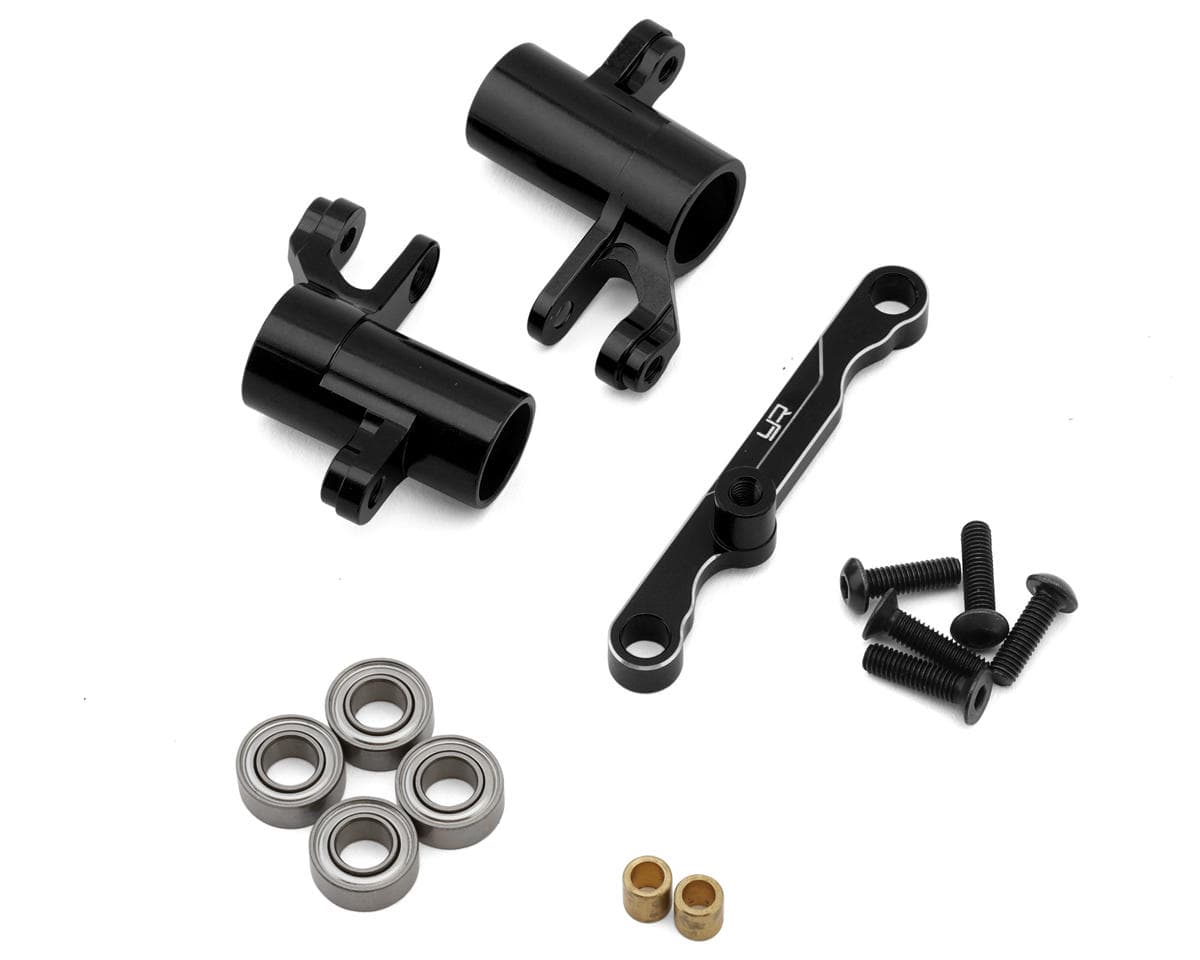 Yeah Racing Aluminum Steering Bellcrank Set For Traxxas® Mini Maxx® (Black)