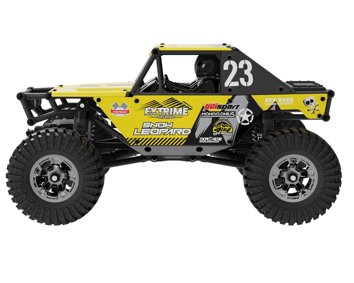 UDI RC UCX24 Snow Leopard PRO 4WS 1/24 Brushless RTR Micro Rock Crawler (Yellow) w/2.4GHz Radio, Battery & Charger