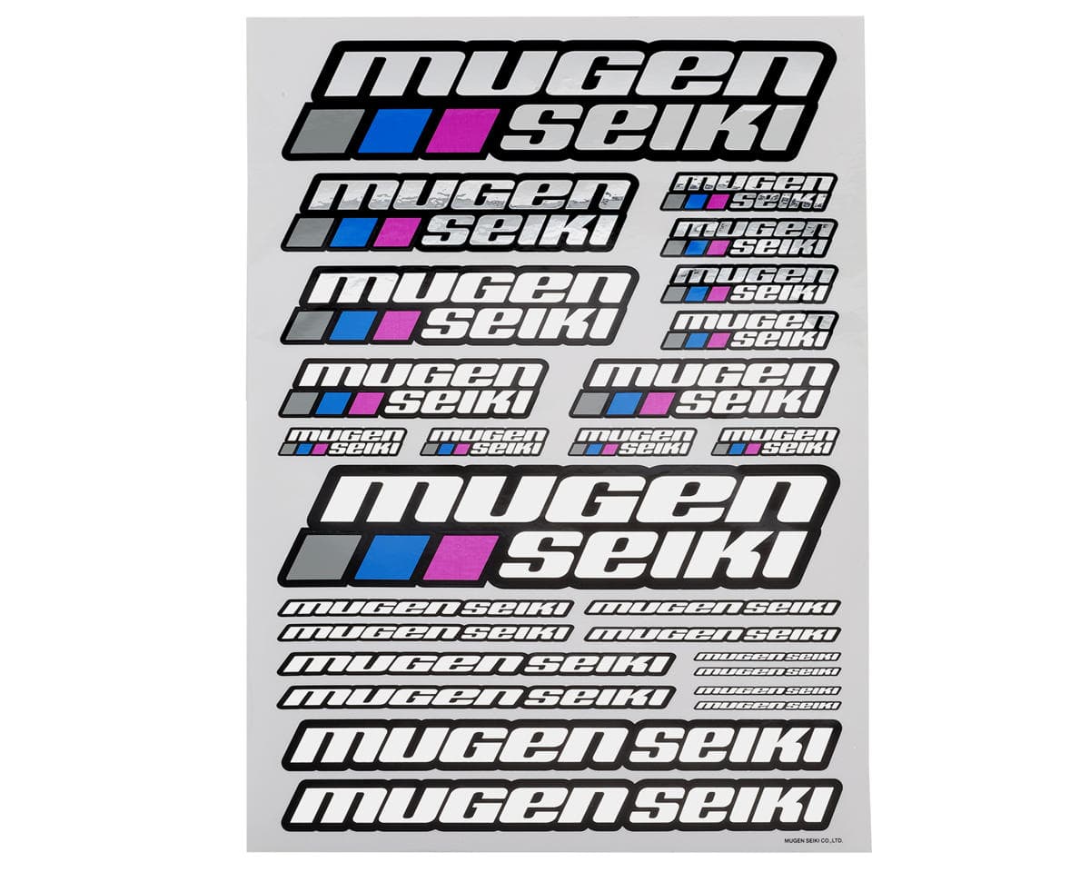 Mugen Seiki Large Decal Sheet (Chrome)