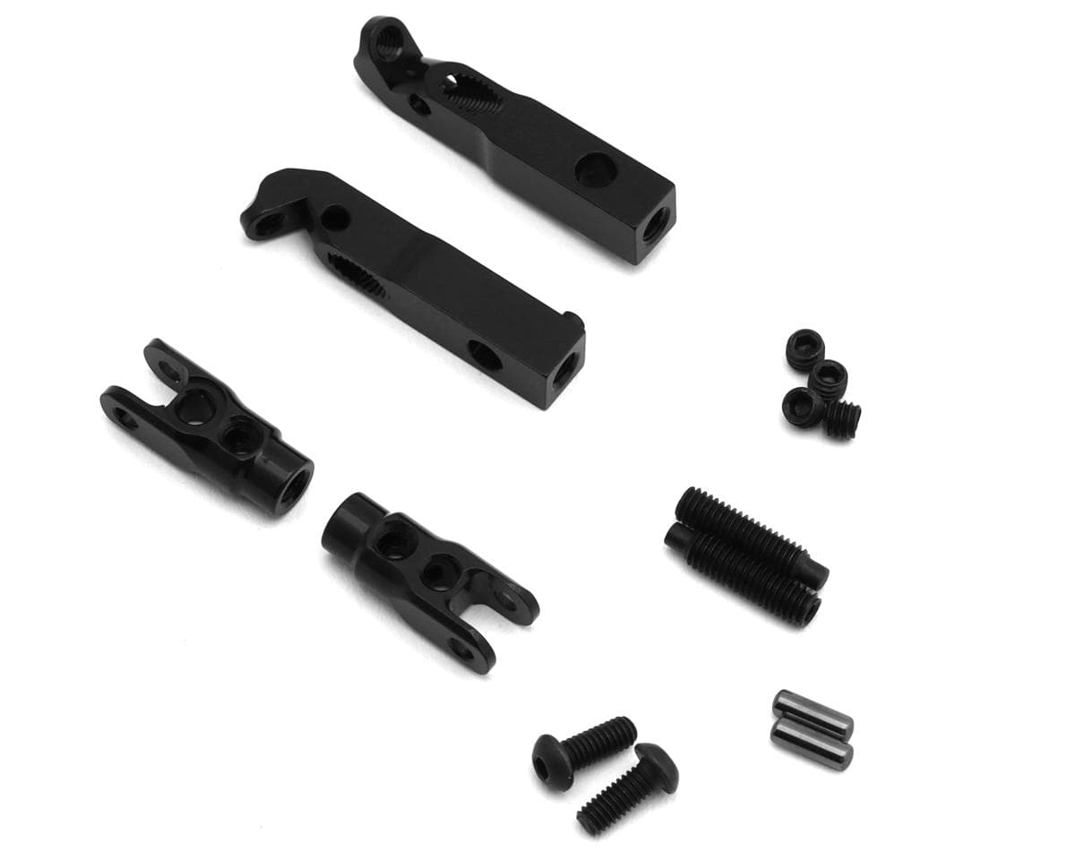 XRAY X4F 7075 Aluminum Front Shock Holder Set (Black) (Fixed/Active)