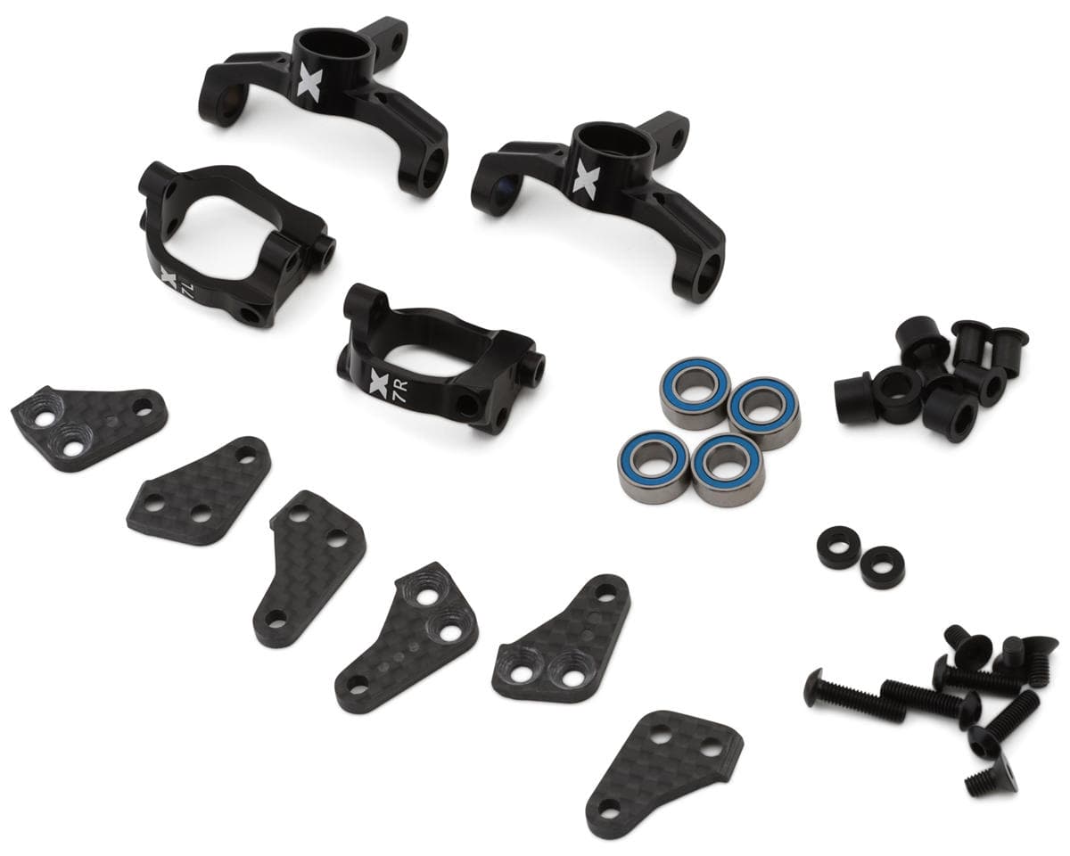 XRAY Lightweight Aluminum Steering Blocks & 7° C-Hub Set