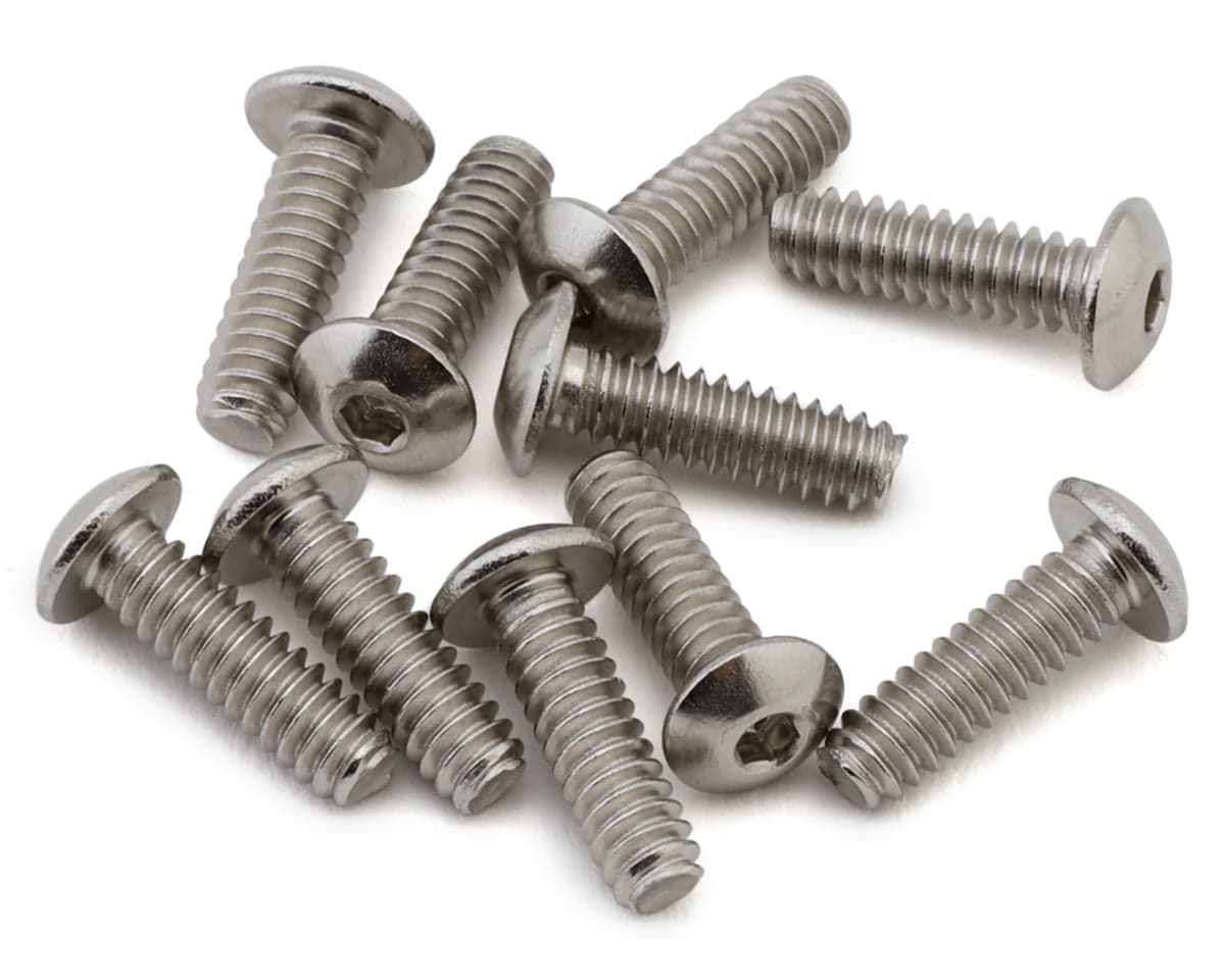 Samix Stainless Steel Button Head Hex Screws (10) (4-40) (3/8")