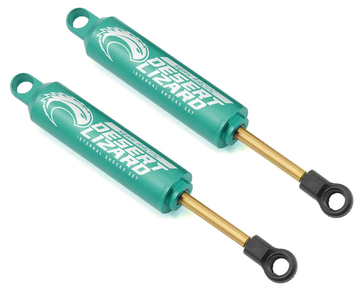 Yeah Racing Aluminum Desert Lizard Two Stage Internal Spring Shocks (Green) (2) (90mm)