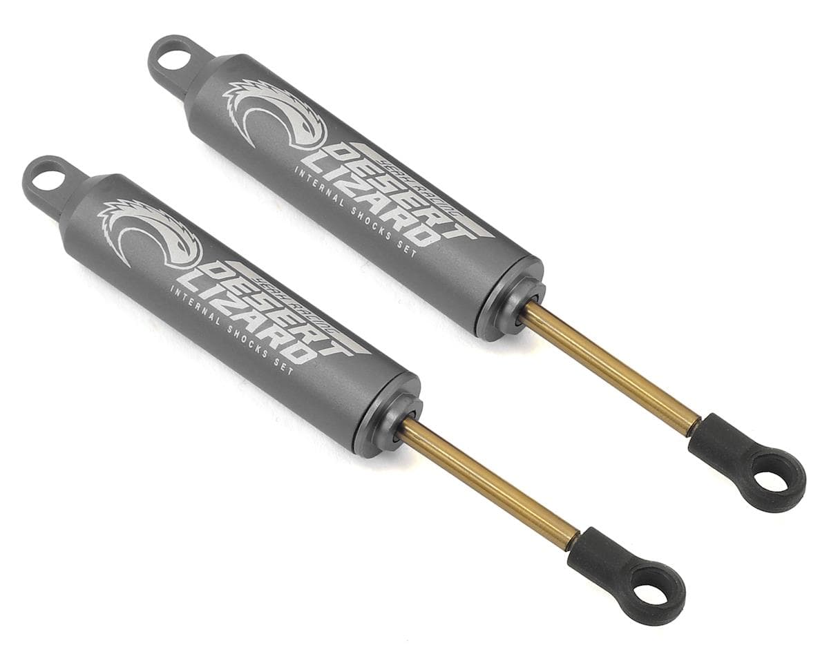 Yeah Racing Aluminum Desert Lizard Two Stage Internal Spring Shocks (Grey) (2) (100mm)