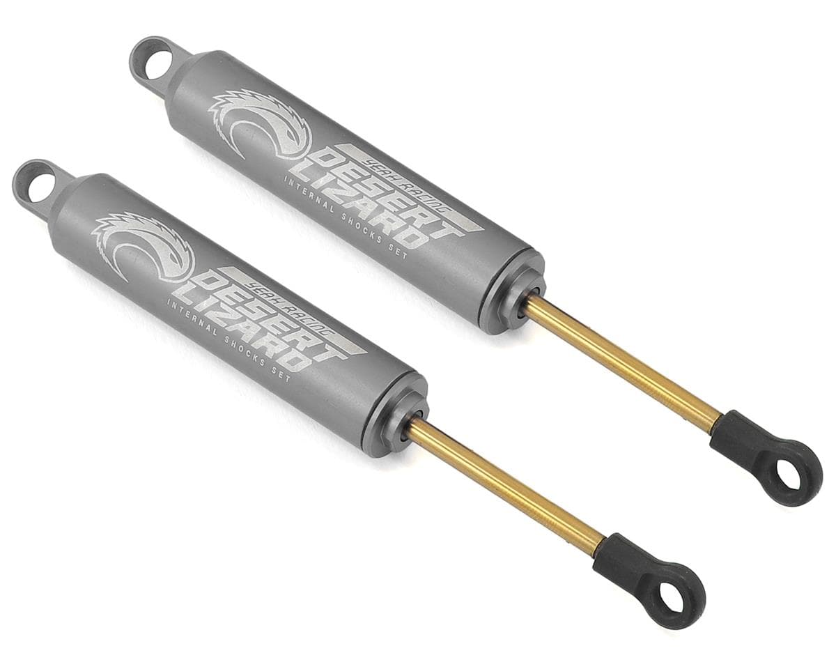 Yeah Racing Aluminum Desert Lizard Two Stage Internal Spring Shocks (Grey) (2) (110mm)