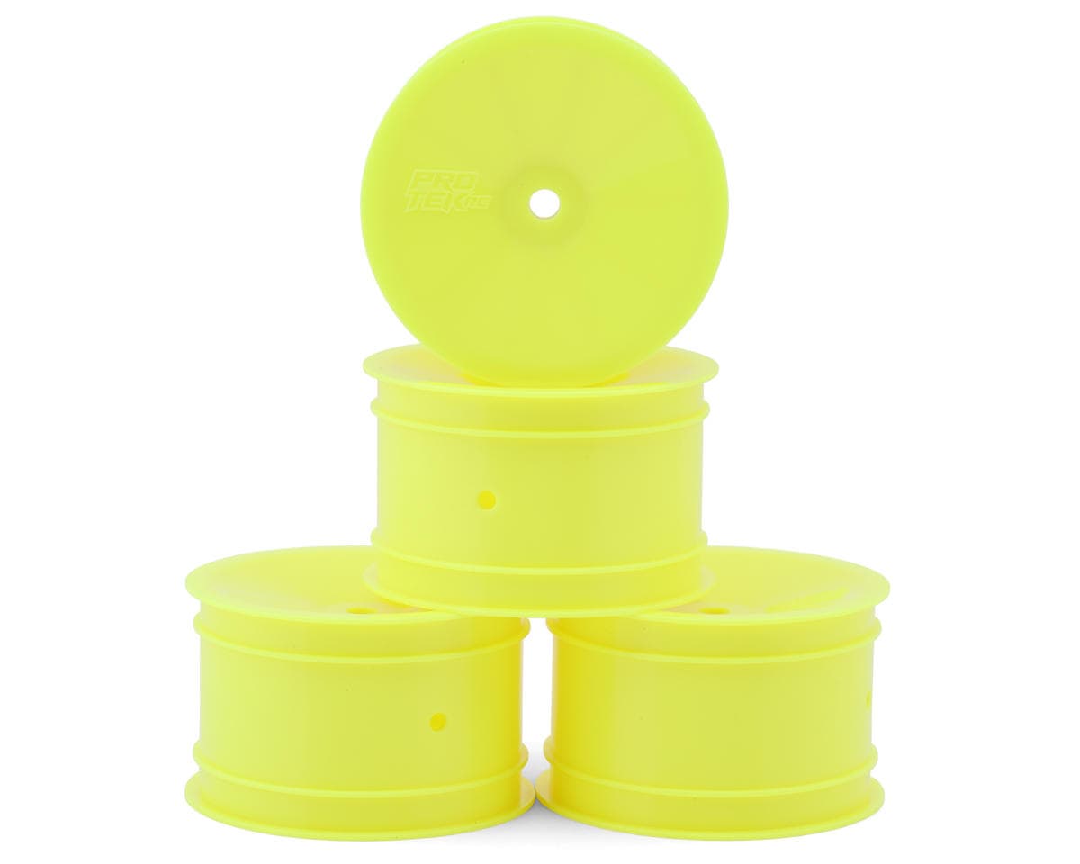 ProTek RC 2.2" Concave Rear 1/10 Buggy Wheels (Yellow) (4) (12mm Hex)