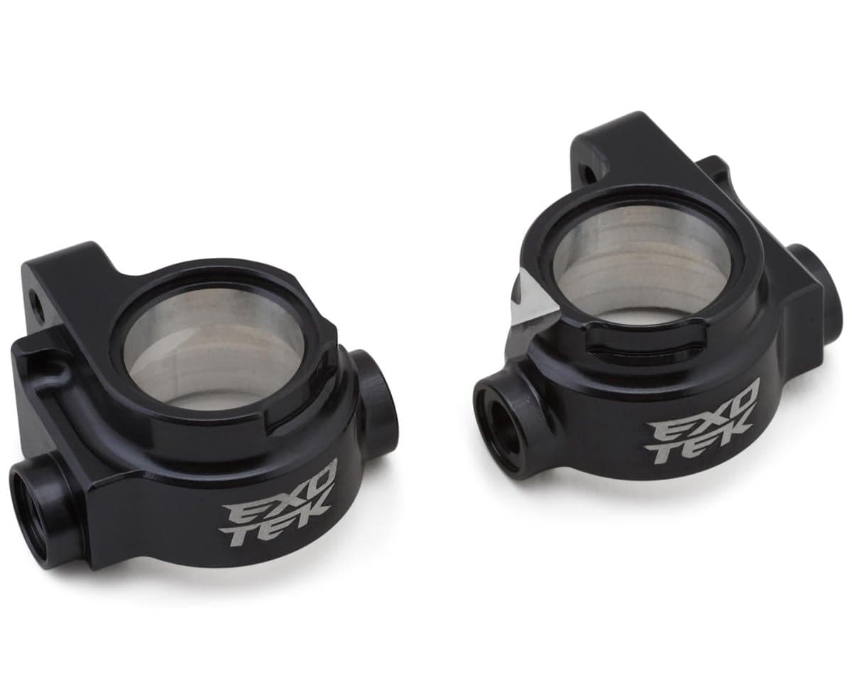 Exotek Tekno EB48/NB48 2.2 Aluminum HD Front Spindle Hubs (Gunmetal) (2)