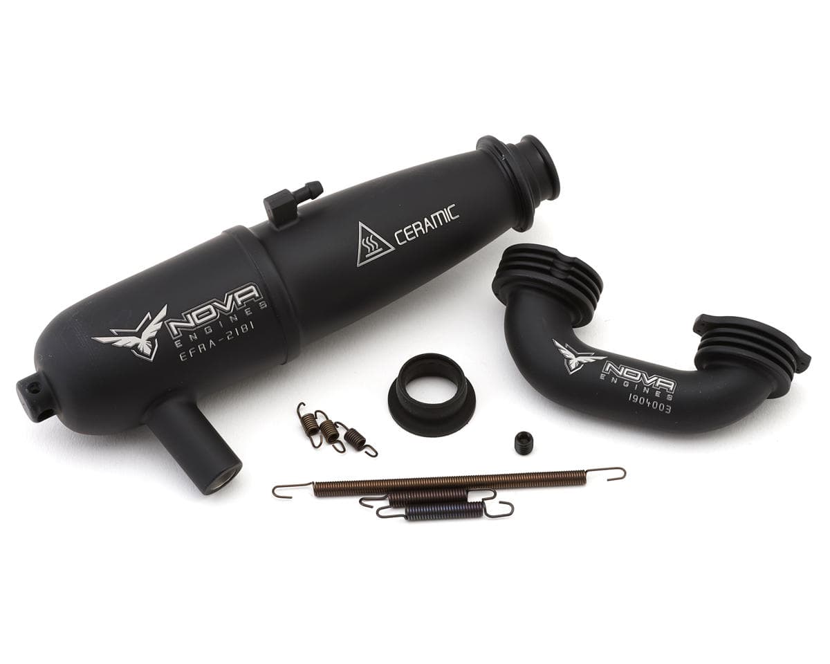 Nova Engines Kombo On-Road Black Ceramic Coated Tuned Pipe w/Conical Manifold (EFRA 2181)