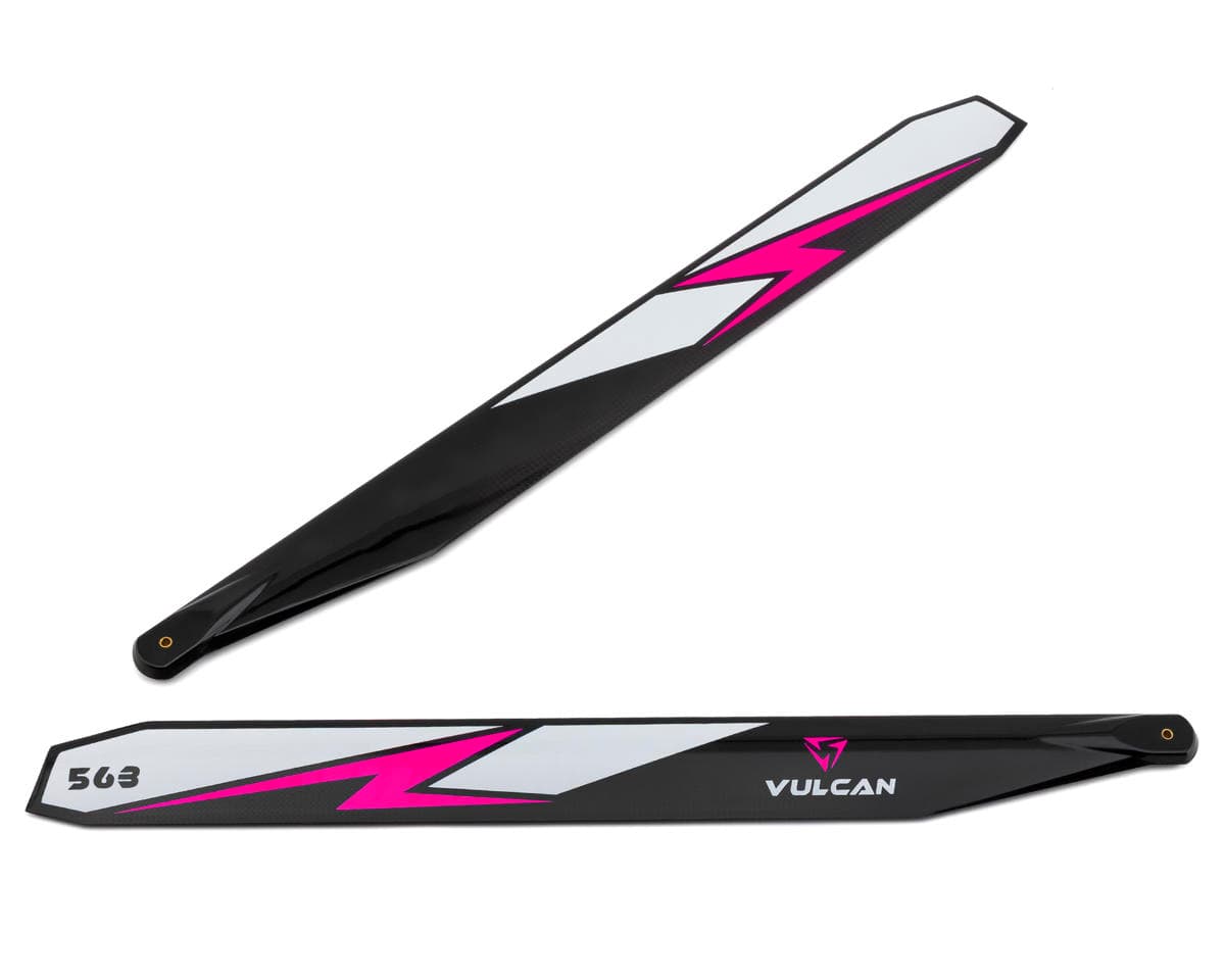 Vulcan Rotors 563mm Carbon Fiber Main Blade Set (Pink)