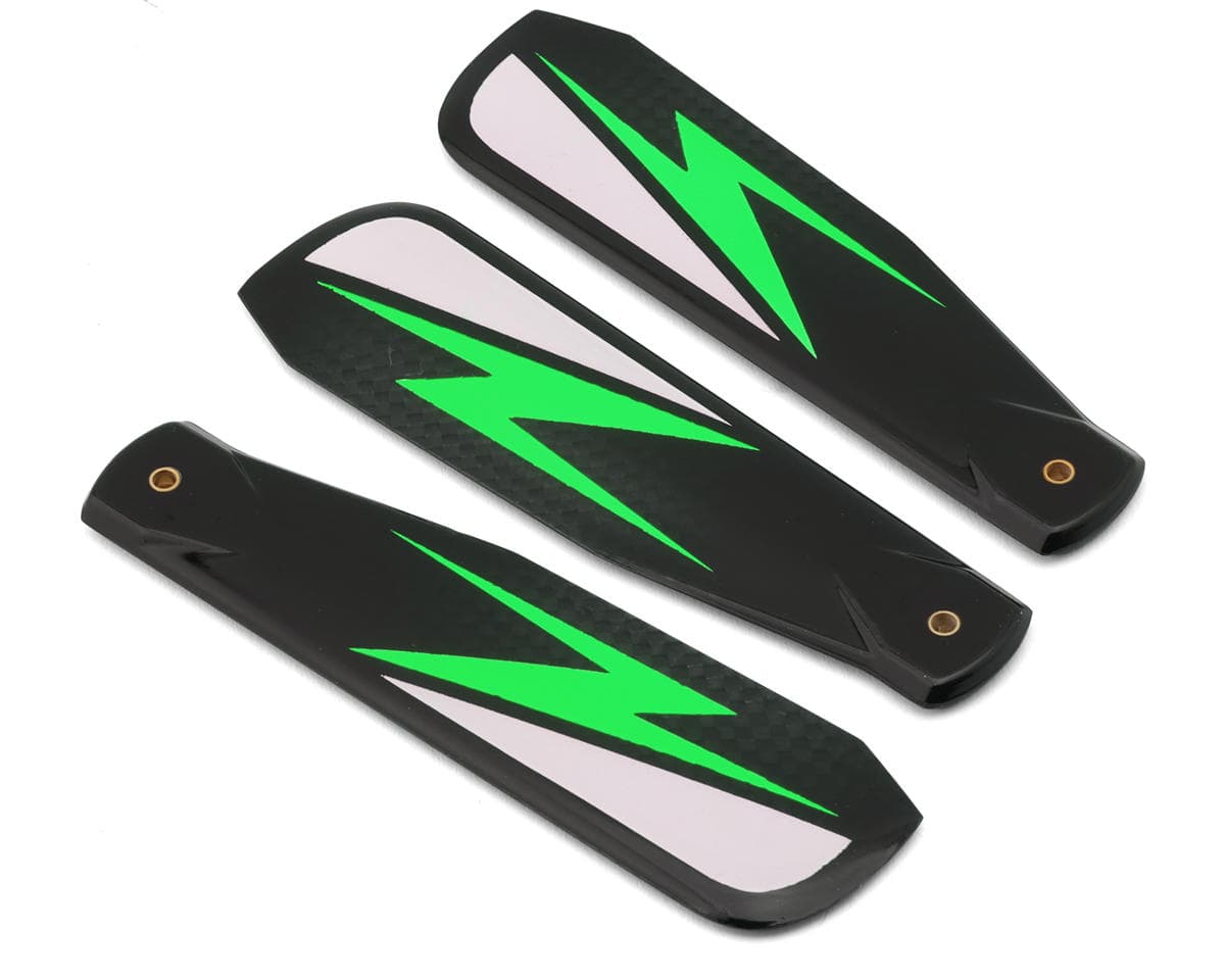 Vulcan Rotors 105mm Carbon Fiber Tail Blade (Green) (3 Blade Set)