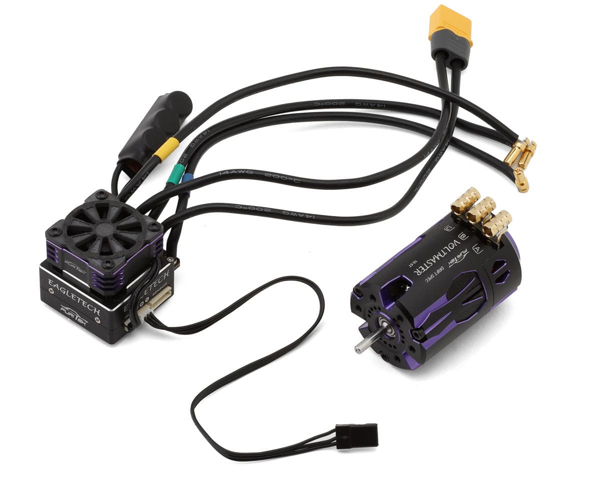 Furitek VoltEagle 1/10 Drift Brushless Sensored Combo for Traxxas 4-Tec Drift (Midnight Edition)
