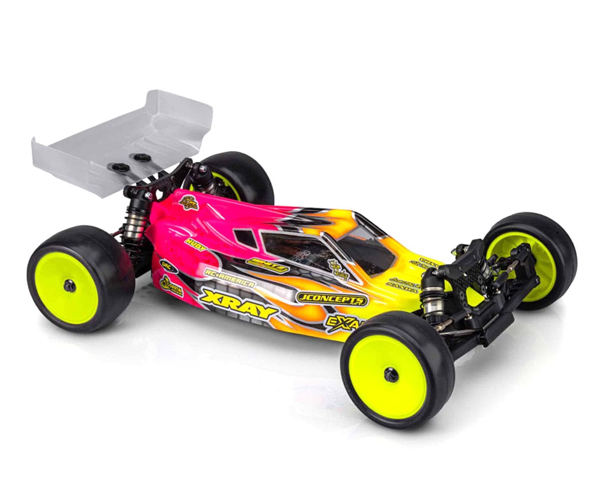 JConcepts XRAY XB2 2025/2026 "P2" Buggy Body w/Two Wings (Clear) (Light Weight)