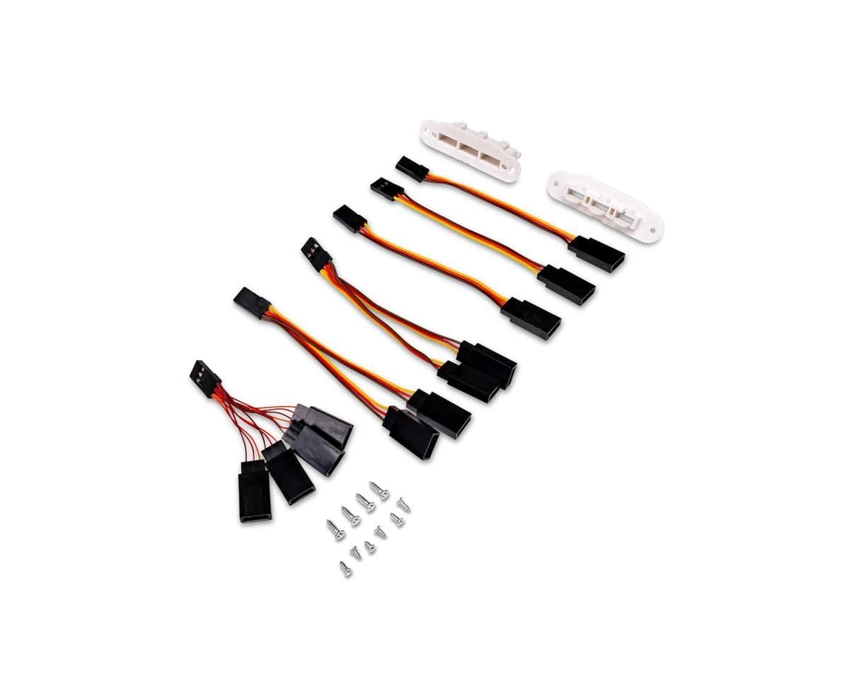 E-flite Hands-Free Mounts with Servo Extensions: Habu 80