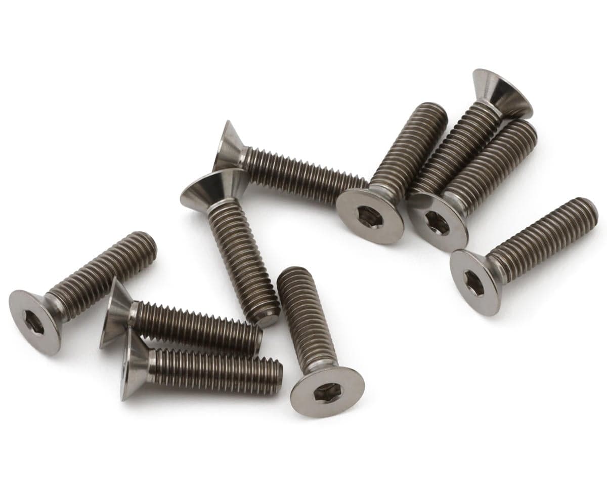 Hudy M3 Titanium Flat Head Screws (10) (3x12mm)
