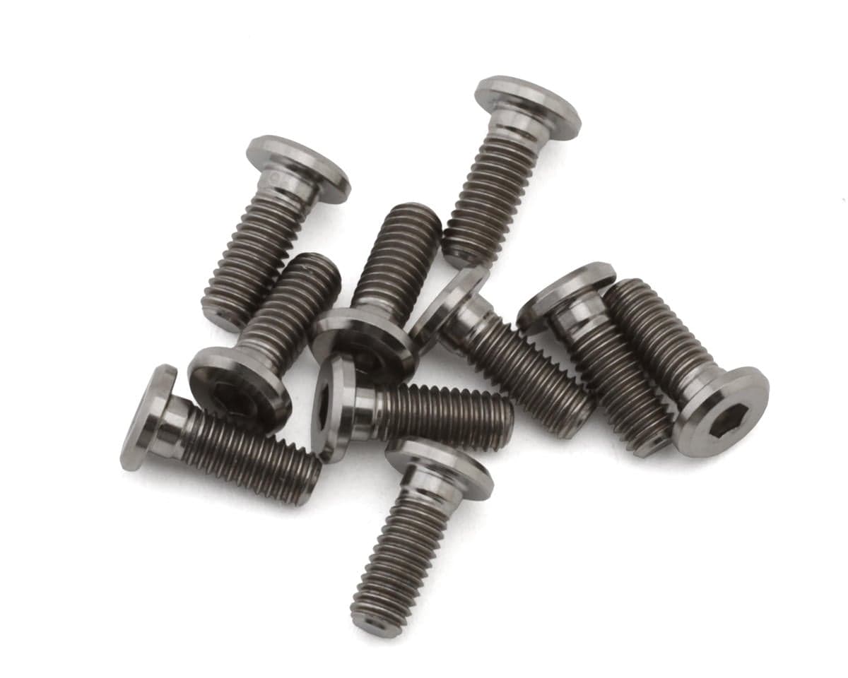 Hudy M3 Titanium Super Low Profile Flanged Button Head Screw (10) (3x8mm)