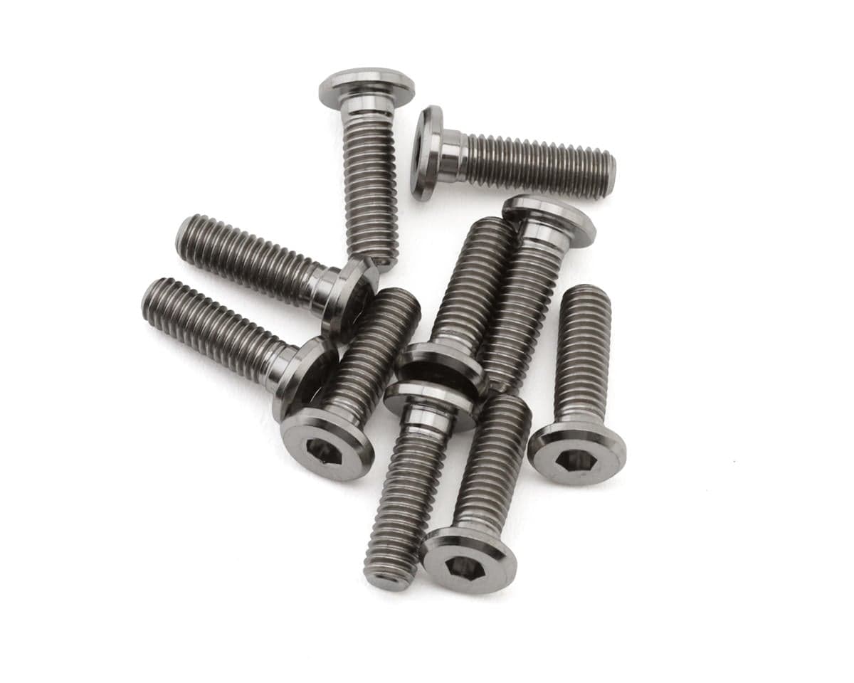 Hudy M3 Titanium Super Low Profile Flanged Button Head Screw (10) (3x10mm)