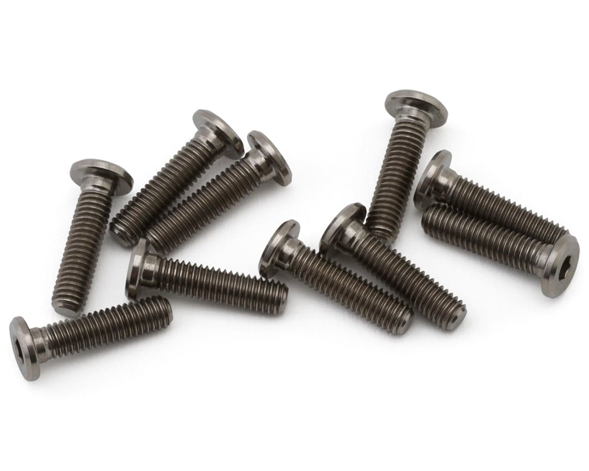 Hudy M3 Titanium Super Low Profile Flanged Button Head Screw (10) (3x12mm)