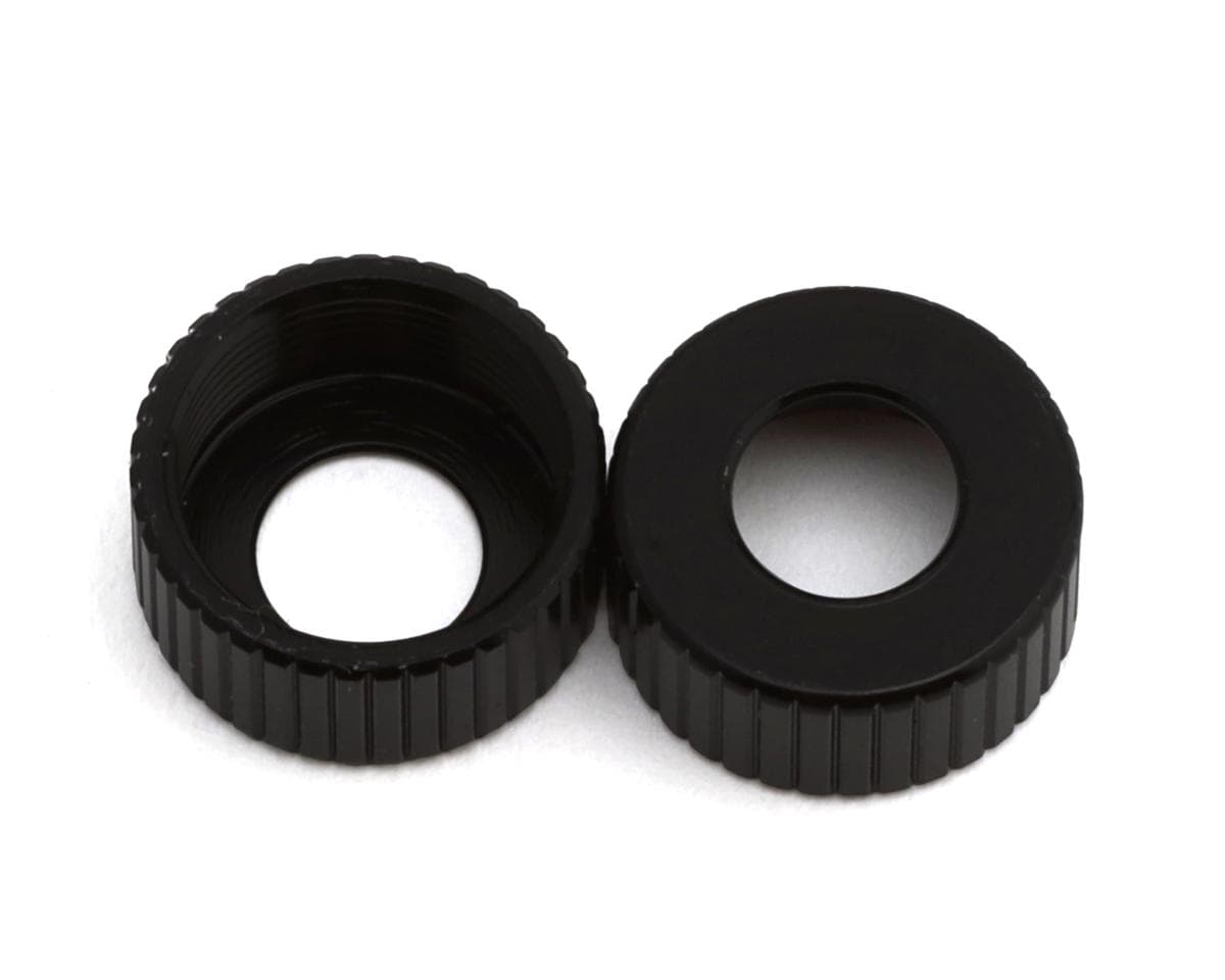 MST Aluminum Bottom Shock Caps (Black) (2)