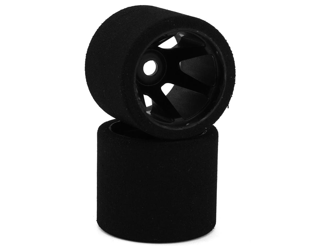 Contact LMP12 1/12 Pre-Mounted "T Foam" Rear Tires (Black) (46mm) (2) (35 Shore) w/12mm Hex Wheels