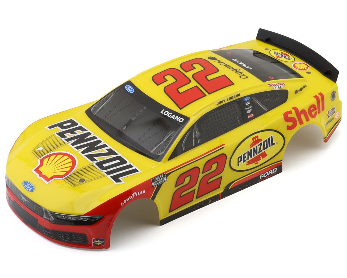 Losi NASCAR® Joey Logano #22 Shell 2025 Ford Mustang Pre-Painted Body