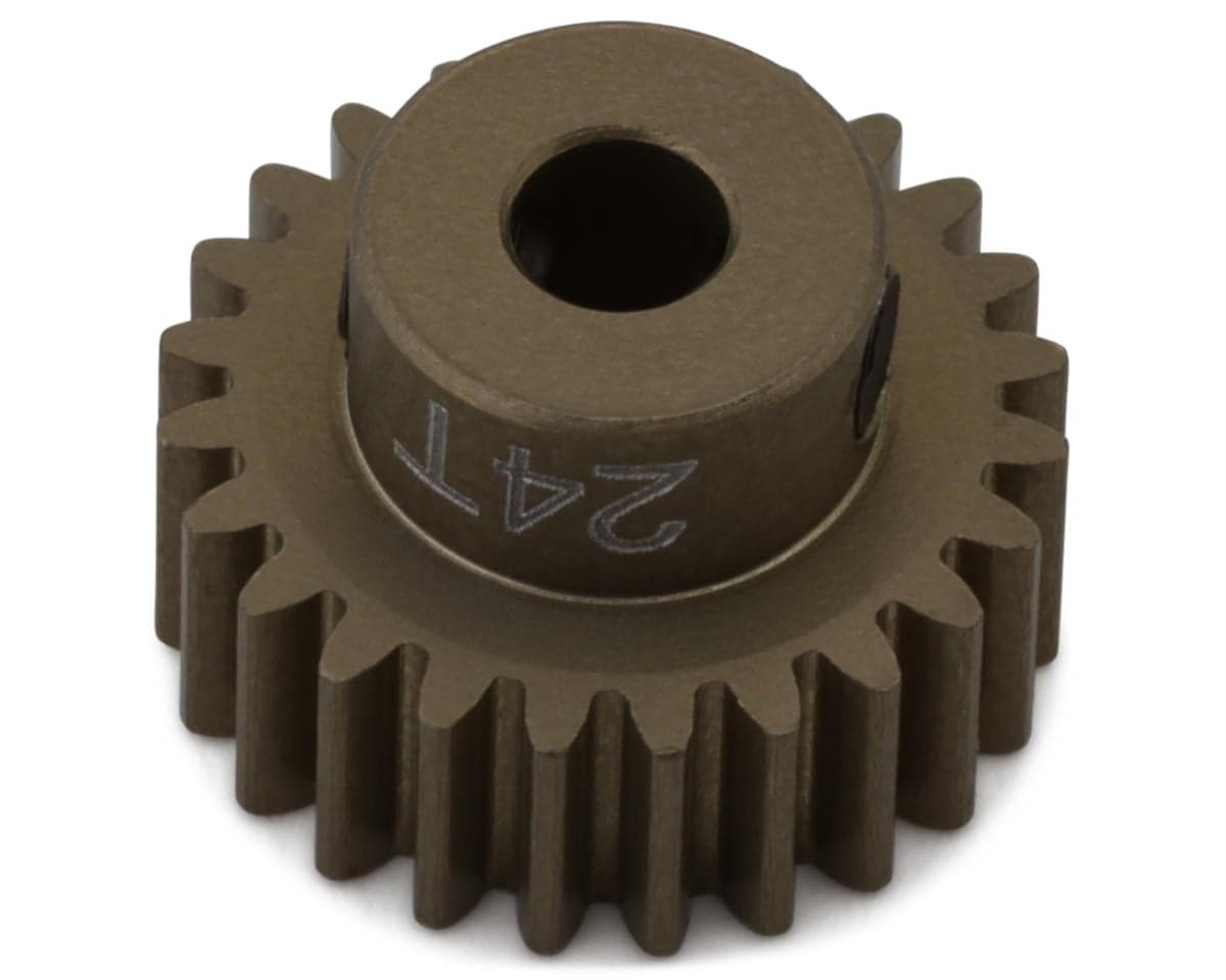 Hot Racing 48P Hard Anodized Aluminum Pinion Gear (1/8" Bore) (24T)