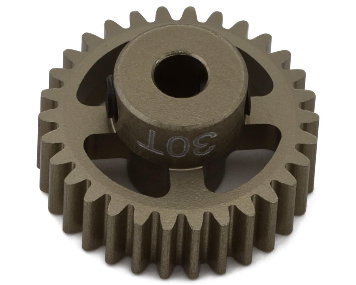 Hot Racing 48P Hard Anodized Aluminum Pinion Gear (1/8" Bore) (30T)