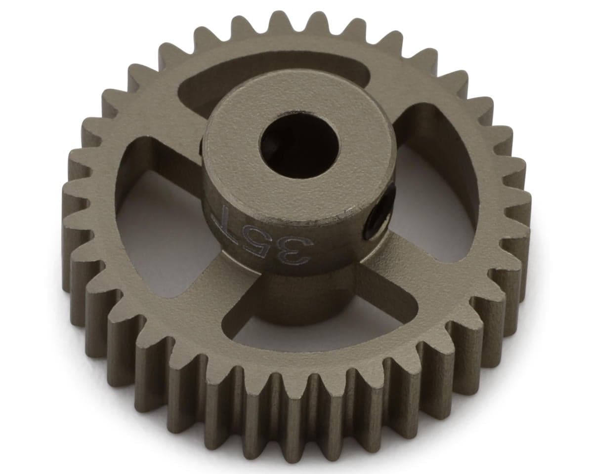 Hot Racing 48P Hard Anodized Aluminum Pinion Gear (1/8" Bore) (35T)