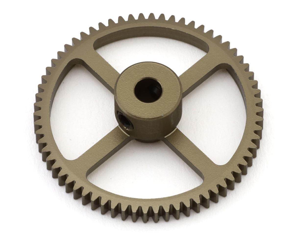 Hot Racing 64P Hard Anodized Aluminum Pinion Gear (1/8" Bore) (66T)