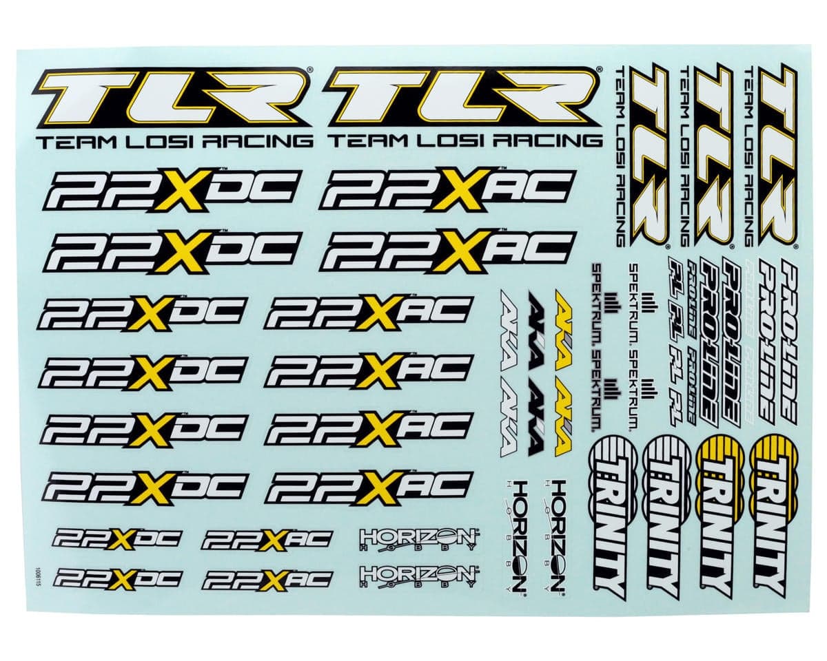 Team Losi Racing 22X Decal Sheet