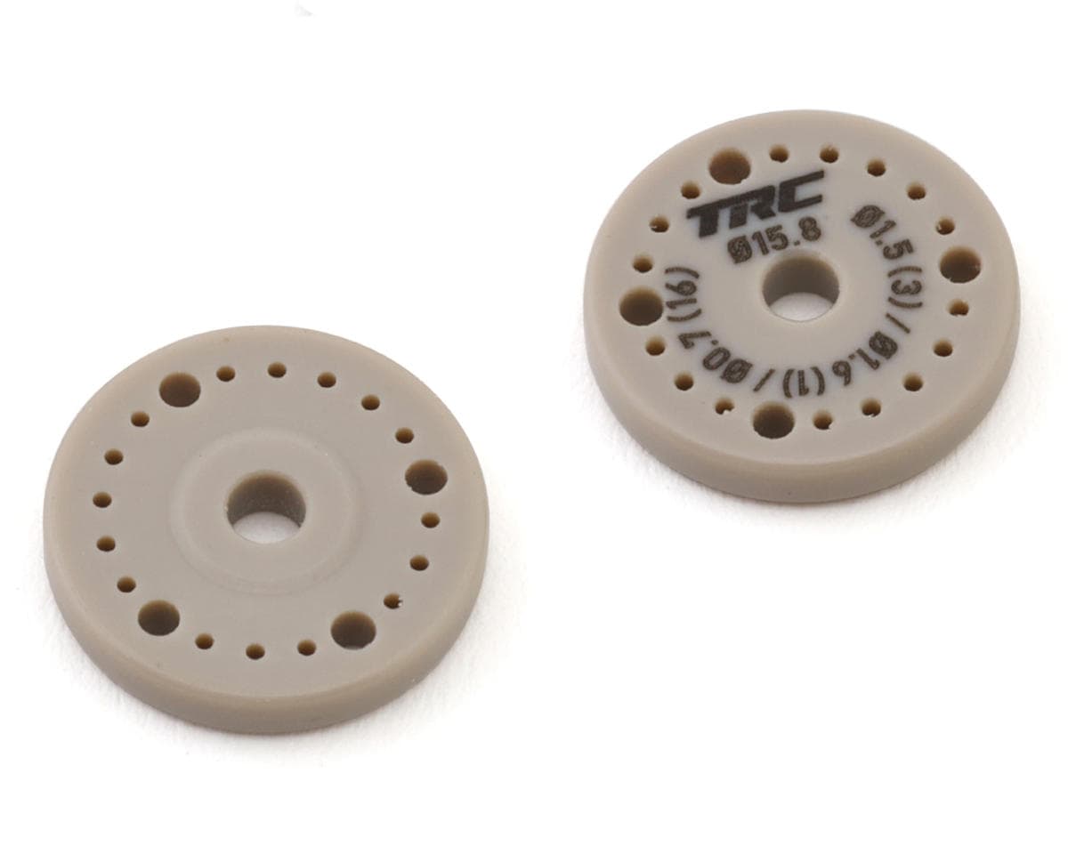 Throttlefinger Racing Concepts 15.8mm Flat Shock Piston (2) (1.5mm x 3 + 1.6mm x 1 + 0.7mm x 16) (HB/WRC)