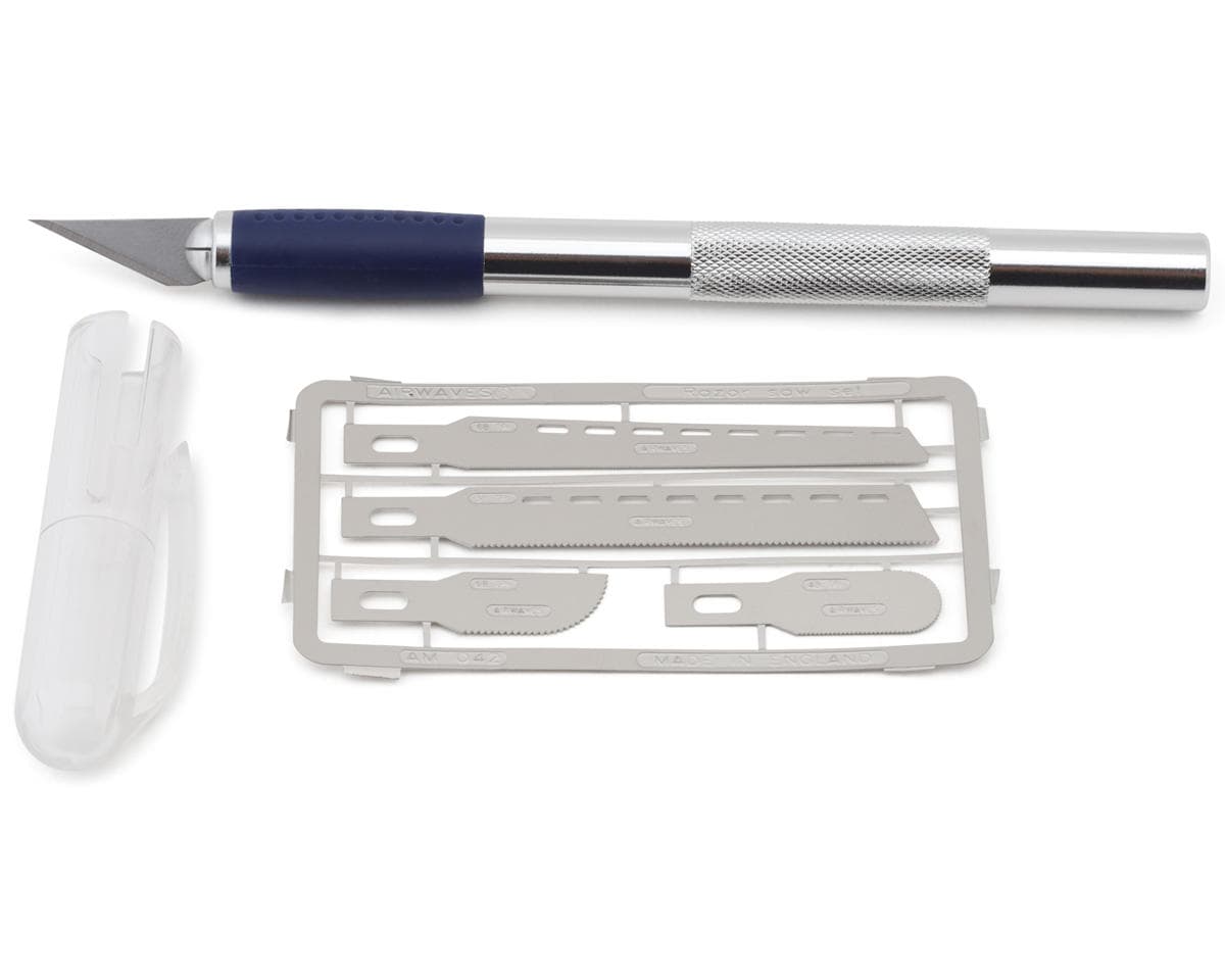 Shesto Limited Modelcraft Collection Soft Grip #1 Hobby Knife & Mini Saw Set w/#11 Blade & Magnetic End