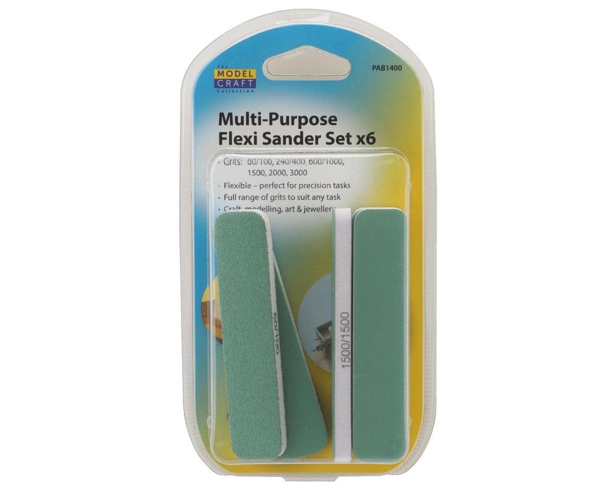 Shesto Limited Modelcraft Collection Multi-Purpose Flexi Sanding Stick Set (6) (60/100/240/400/600/1000/1500/2000/3000 Grit)